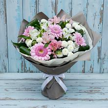 Букет цветов из:  Герберы, Альстромерии и Хризантемы #REPLACE_PRED# Нагорске