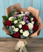 Букет цветов из:  Розы и Альстромерии в Нагорске