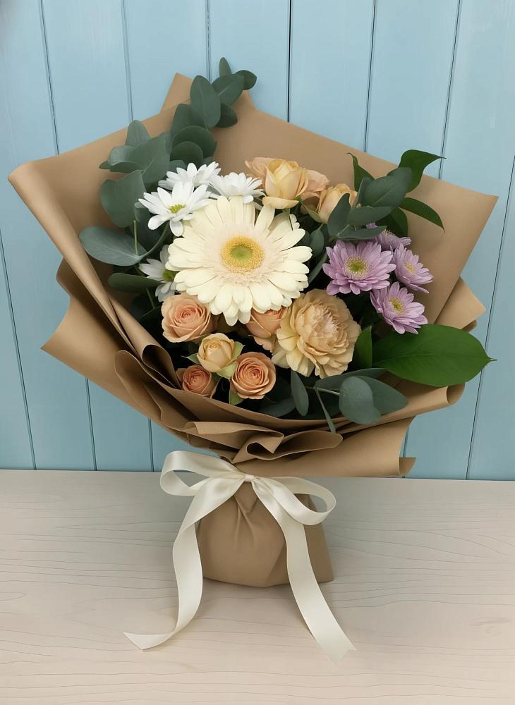 Букет цветов из: Герберы и Хризантемы в Нагорске