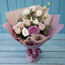 Букет цветов из:  Розы и Лизиантусы в Нагорске