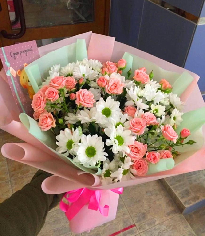 Букет цветов из: Розы и Хризантемы в Нагорске