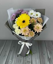Букет цветов из:  Розы, Герберы и Хризантемы в Нагорске