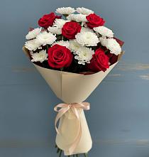 Букет цветов из:  Розы и Хризантемы в Нагорске