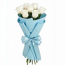 Букет 7 белых роз Проуд в Нагорске