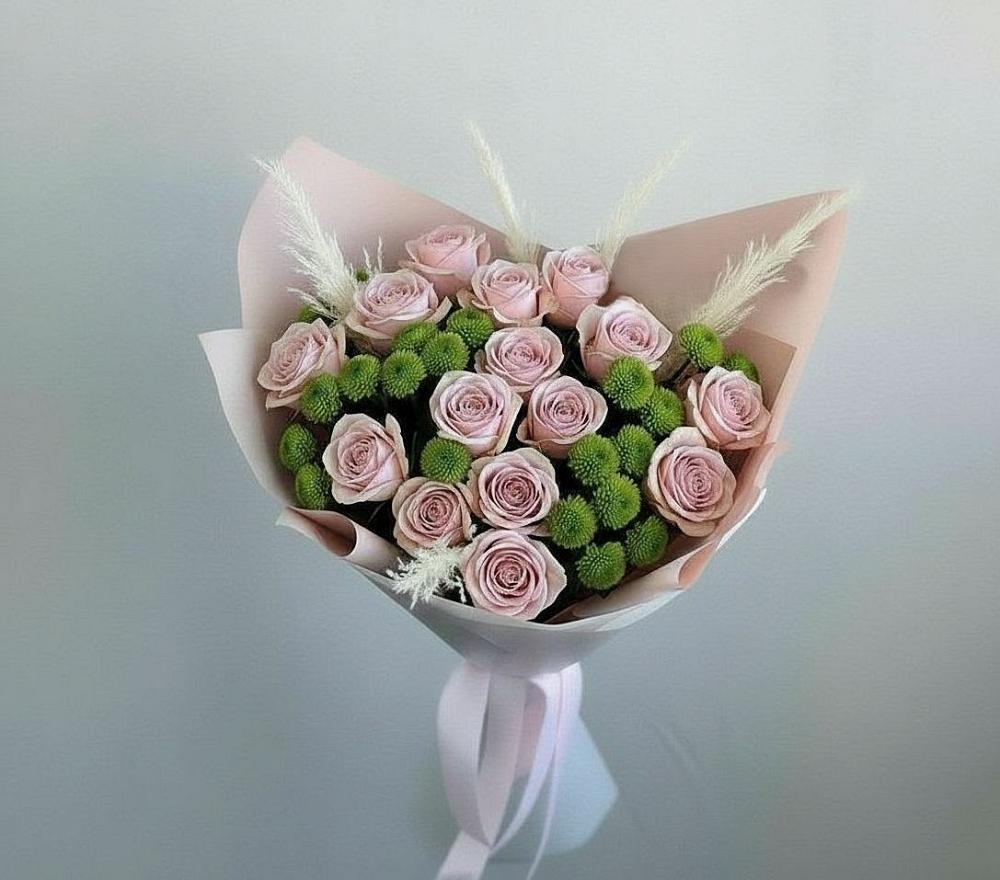 Букет цветов из: Розы и Хризантемы в Нагорске