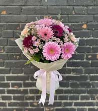 Букет цветов из:  Герберы и Хризантемы в Нагорске