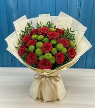 Букет цветов из:  Розы и Хризантемы #REPLACE_PRED# Нагорске