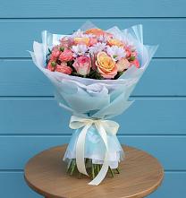 Букет цветов из:  Хризантемы и Розы в Нагорске