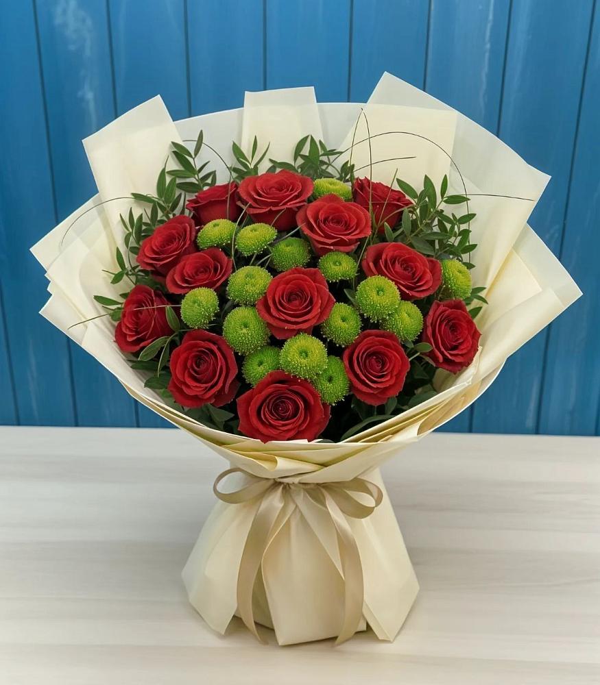 Букет цветов из: Розы и Хризантемы в Нагорске