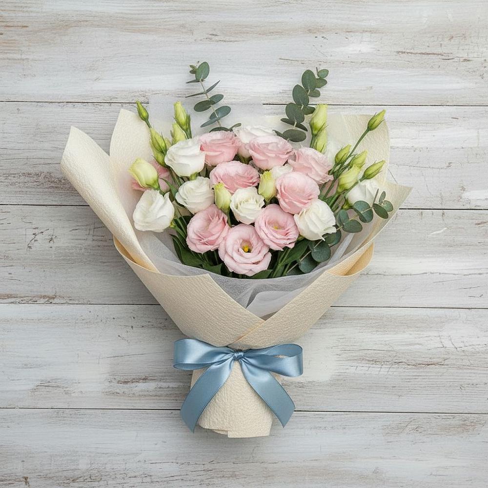 Букет цветов из: Лизиантусы в Нагорске